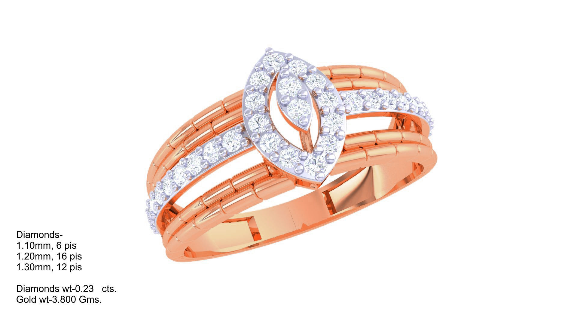 Bricks High Jewelry Cocktail Ring 3dm stl obj mtl glb gltf 3mf 3D print model_5