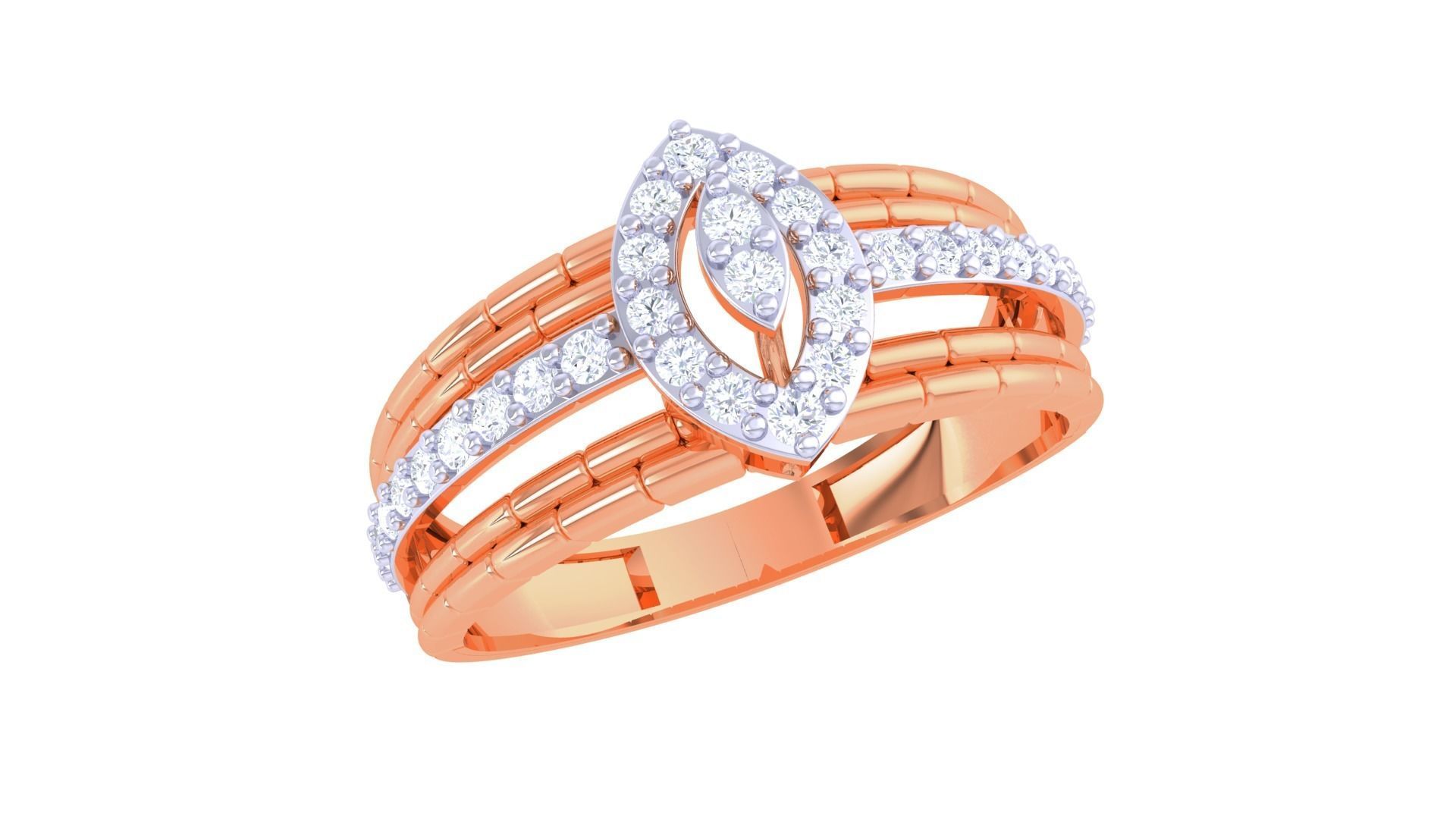 Bricks High Jewelry Cocktail Ring 3dm stl obj mtl glb gltf 3mf 3D print model_6