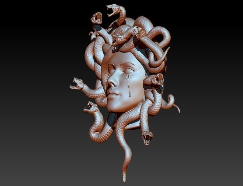 Snake Medusa 3D print model_1