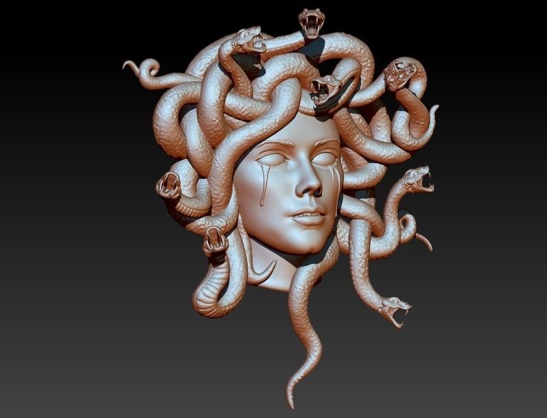 Snake Medusa 3D print model_3