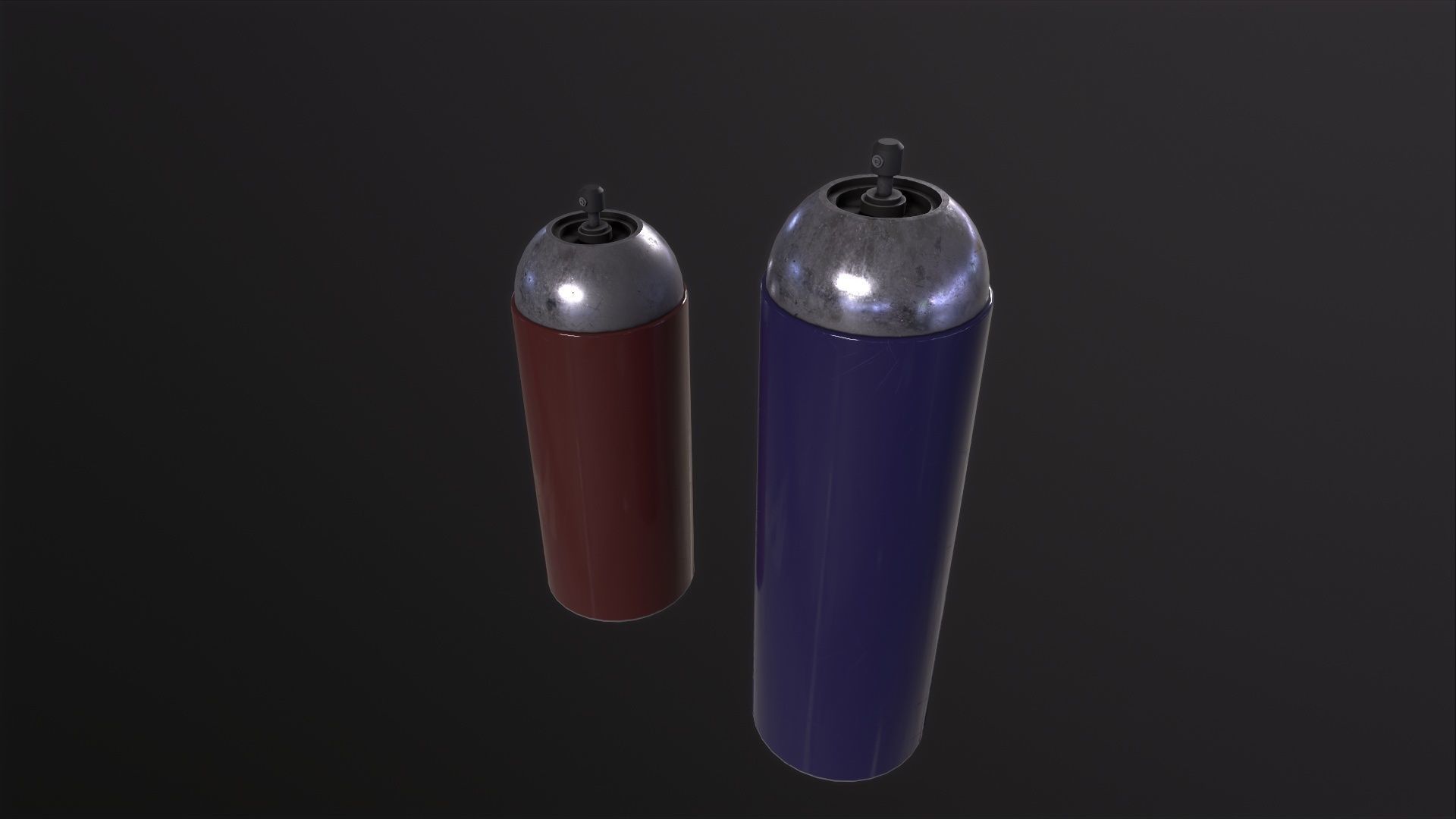 Spray Cans 3D Model Low-poly 3D model_3