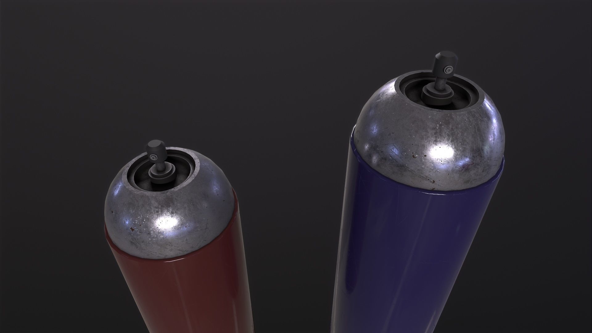 Spray Cans 3D Model Low-poly 3D model_4