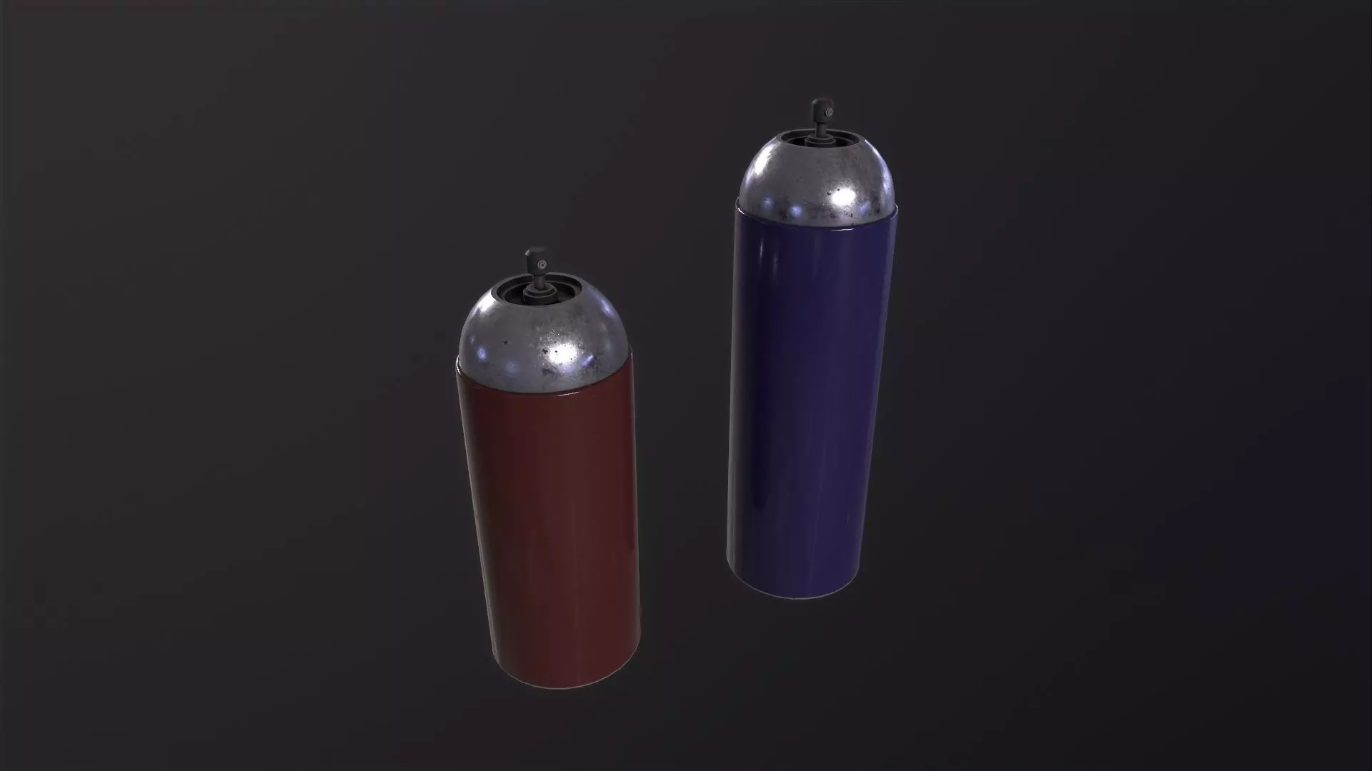 Spray Cans 3D Model Low-poly 3D model_0