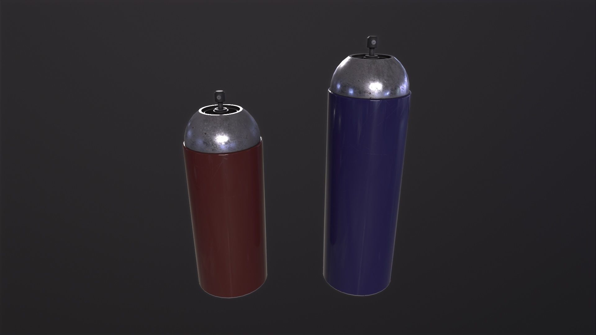 Spray Cans 3D Model Low-poly 3D model_2