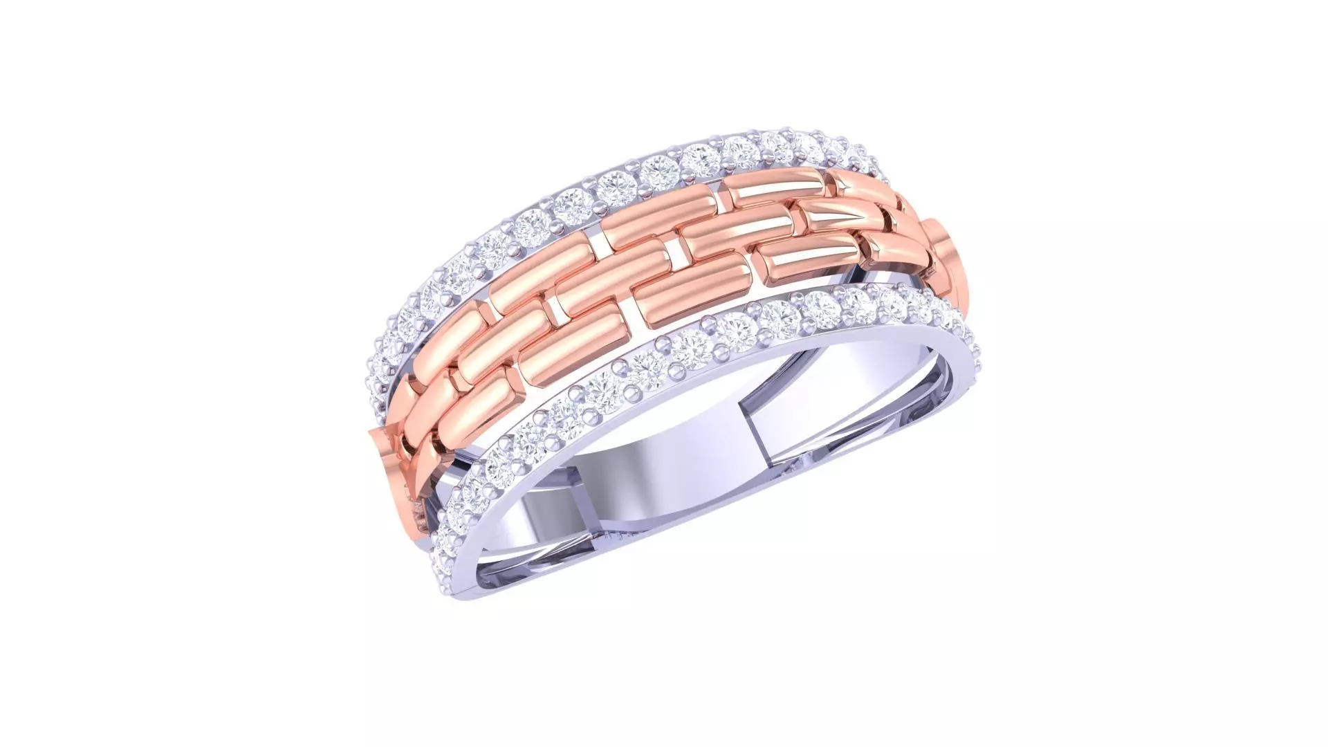 Bricks High Jewelry Cocktail Ring 3dm stl obj mtl glb gltf 3mf  3D print model_0