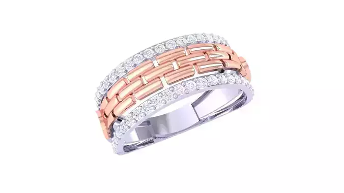 Bricks High Jewelry Cocktail Ring 3dm stl obj mtl glb gltf 3mf  3D print model