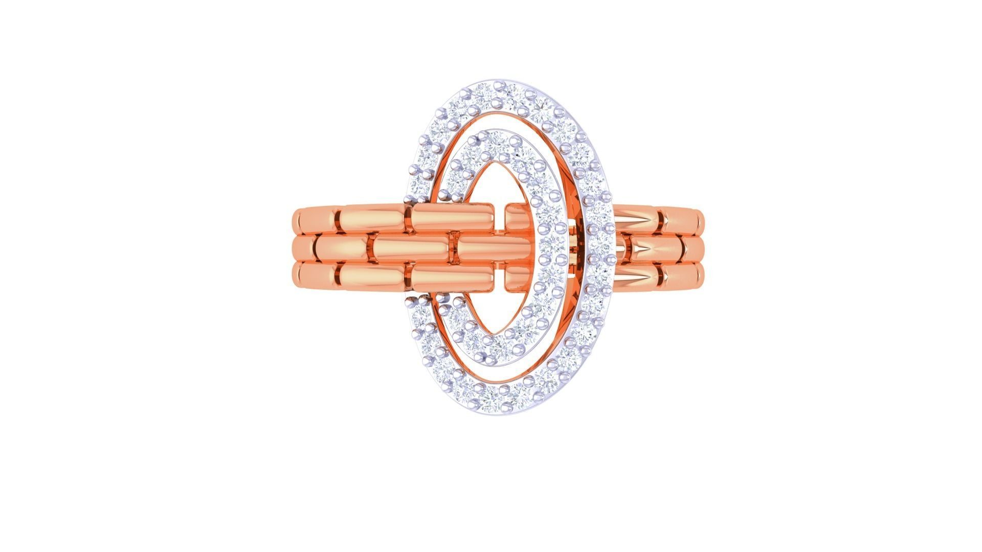 Bricks High Jewelry Cocktail Ring 3dm stl obj mtl glb gltf 3mf 3D print model_9