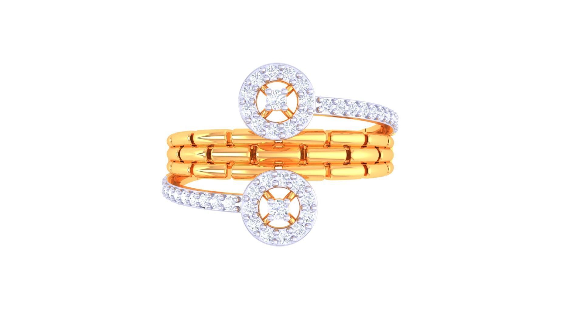 Bricks High Jewelry Cocktail Ring 3dm stl obj mtl glb gltf 3mf 3D print model_7