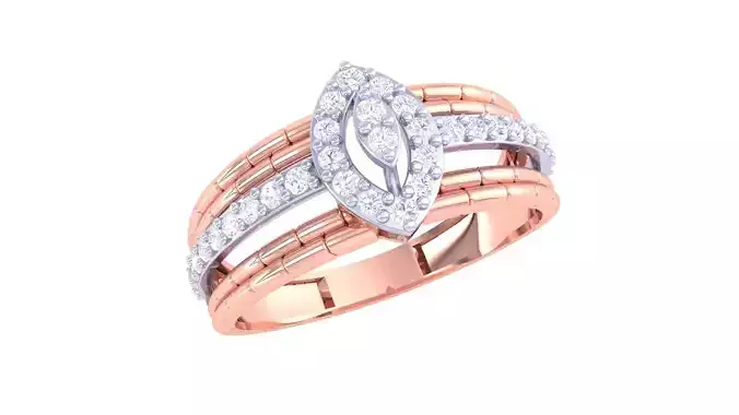 High Jewelry Cocktail Ring 3dm stl obj mtl glb gltf 3mf renders