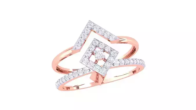 High Jewelry Cocktail Ring 3dm stl obj mtl glb gltf 3mf renders