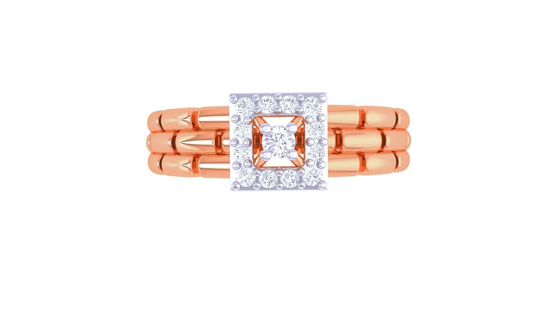 Bricks High Jewelry Cocktail Ring 3dm stl obj mtl glb gltf 3mf 3D print model_9