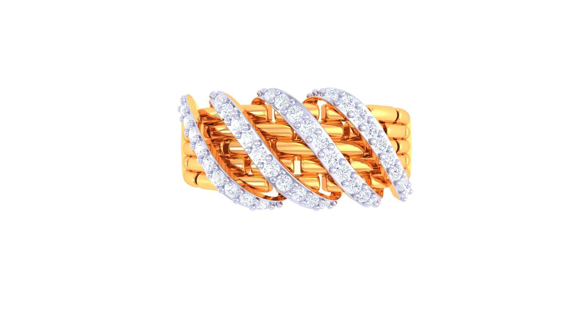 Bricks High Jewelry Cocktail Ring 3dm stl obj mtl glb gltf 3mf  3D print model_7