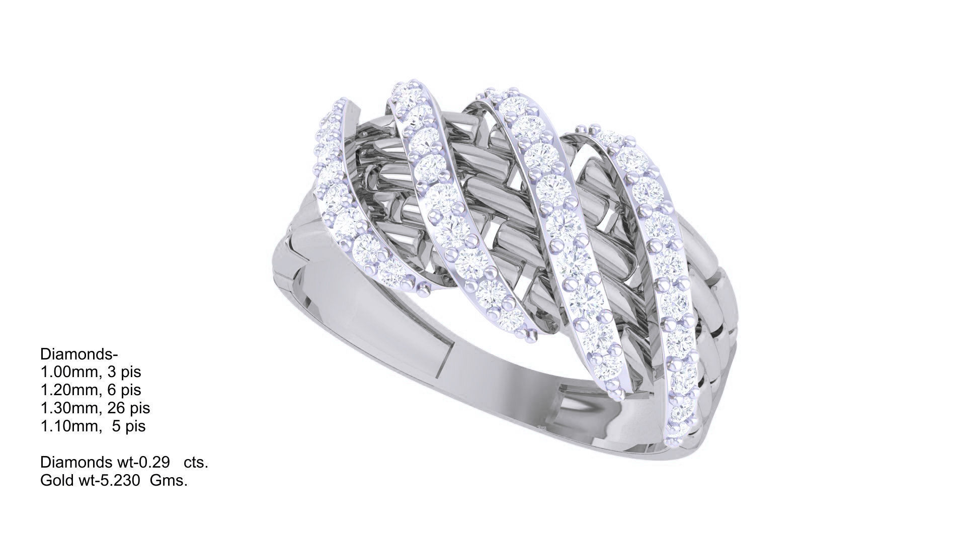 Bricks High Jewelry Cocktail Ring 3dm stl obj mtl glb gltf 3mf  3D print model_4