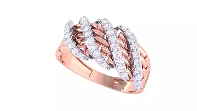Bricks High Jewelry Cocktail Ring 3dm stl obj mtl glb gltf 3mf  3D print model