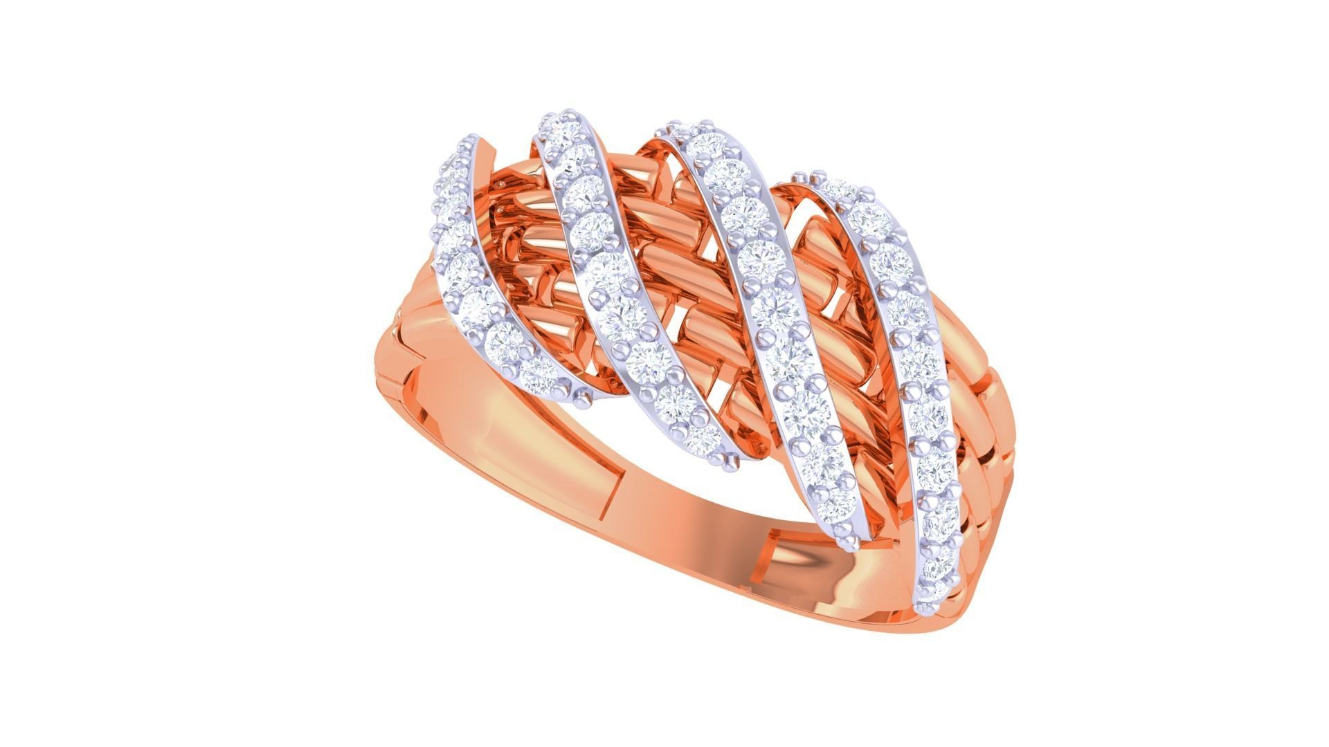 Bricks High Jewelry Cocktail Ring 3dm stl obj mtl glb gltf 3mf  3D print model_6