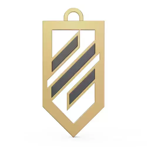 Pendant Logo of the Ukrainian troops of Azov enamel 3D print model