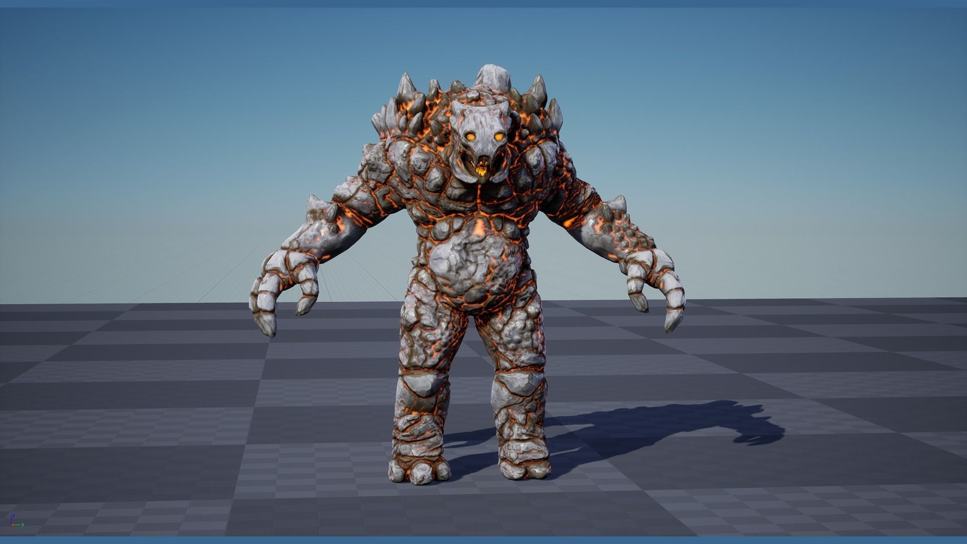 Golem Low-poly 3D model_26