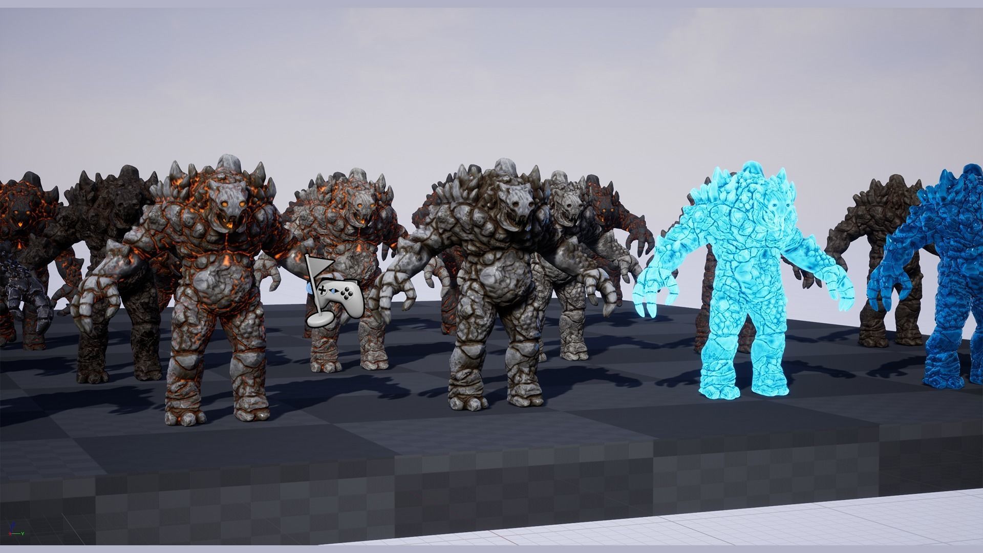 Golem Low-poly 3D model_23