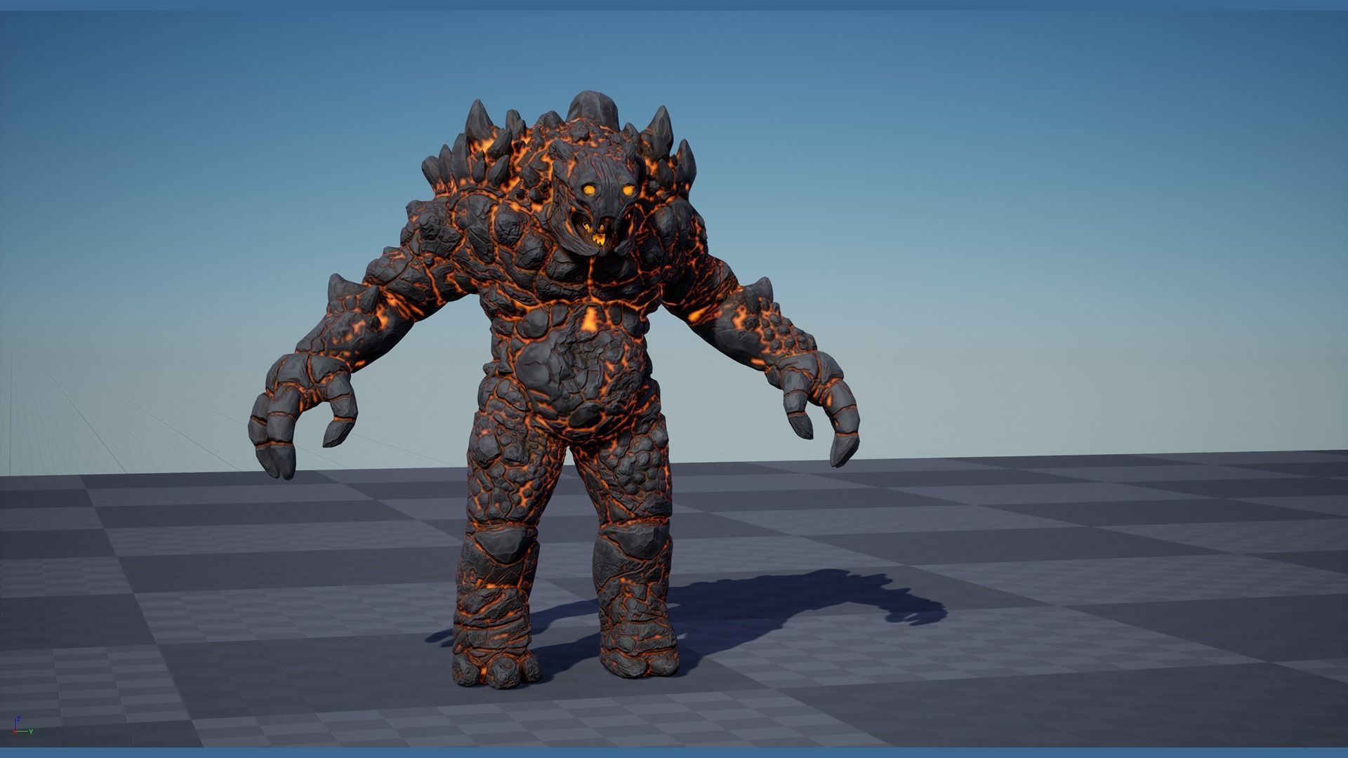 Golem Low-poly 3D model_27