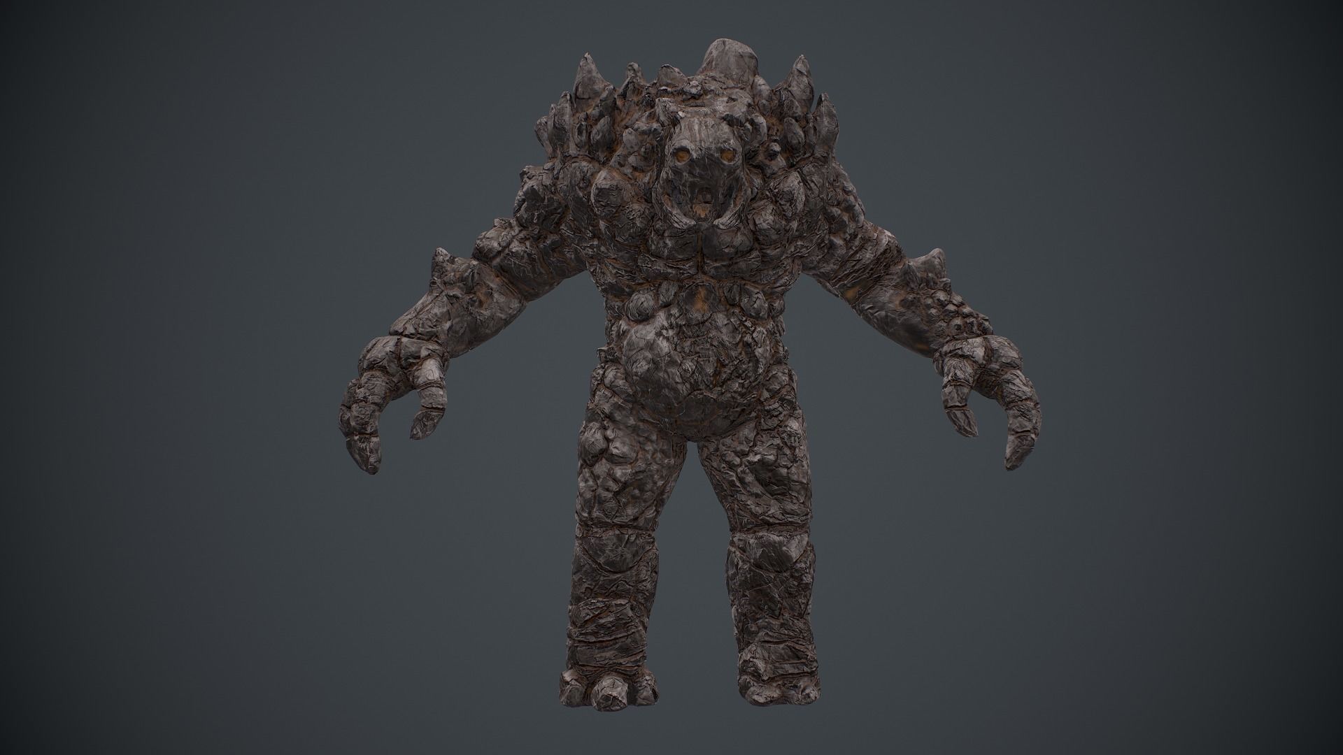 Golem Low-poly 3D model_19