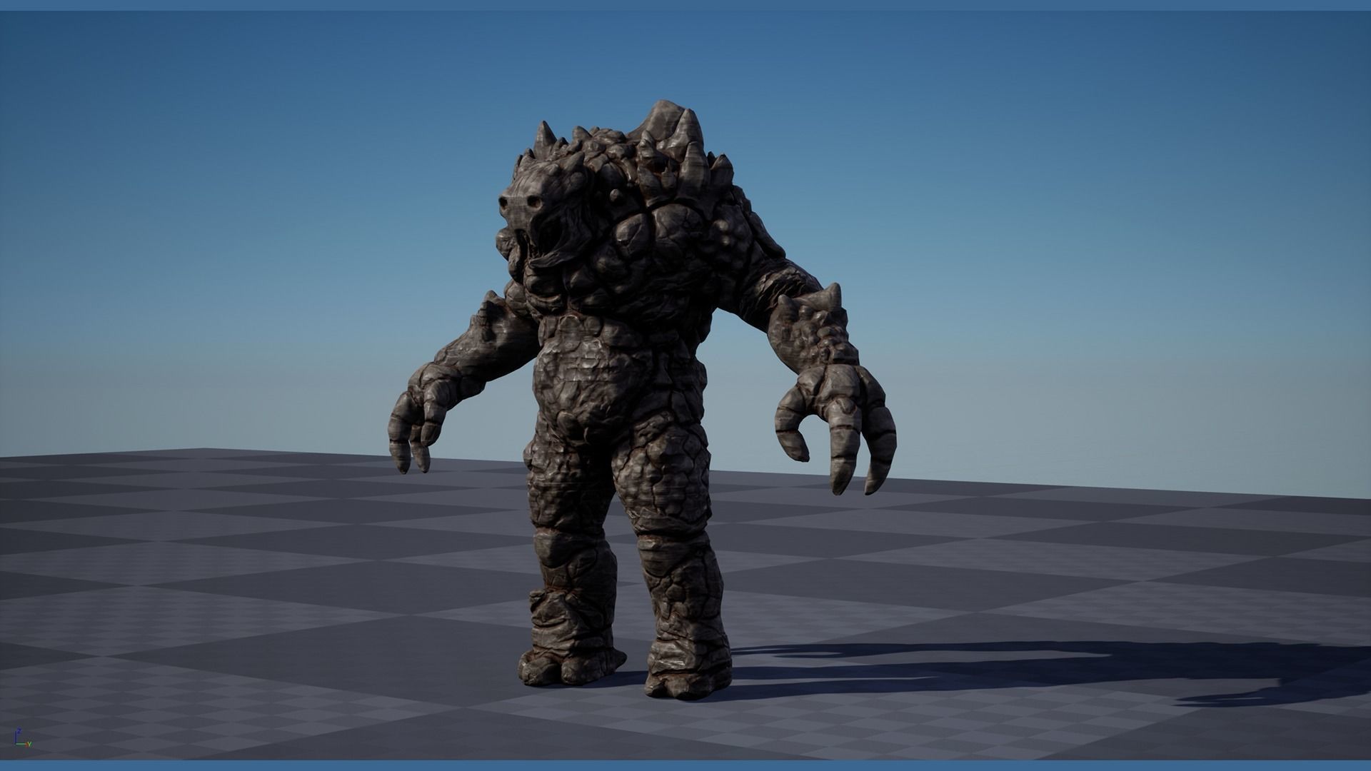 Golem Low-poly 3D model_29