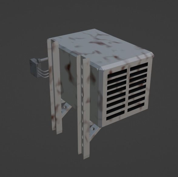 Air Conditioner Unit AC Low-poly Low-poly 3D model_5