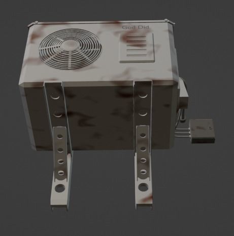 Air Conditioner Unit AC Low-poly Low-poly 3D model_3
