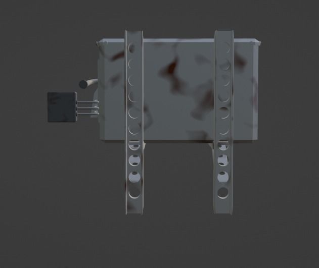 Air Conditioner Unit AC Low-poly Low-poly 3D model_4