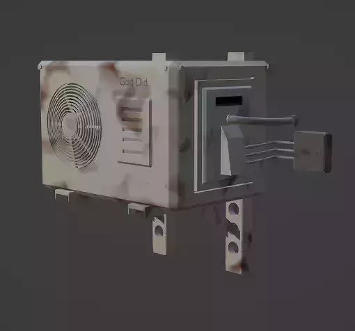 Air Conditioner Unit AC Low-poly Low-poly 3D model