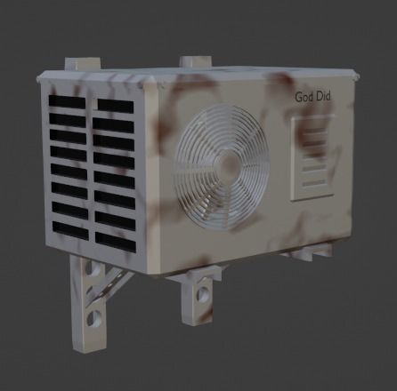 Air Conditioner Unit AC Low-poly Low-poly 3D model_2