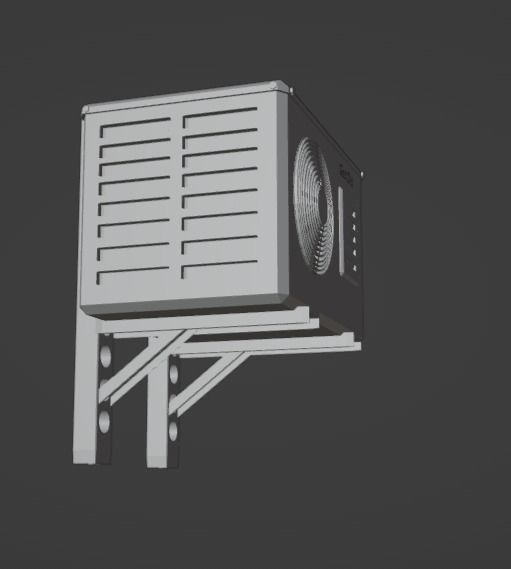Air Conditioner Unit AC Low-poly Low-poly 3D model_8
