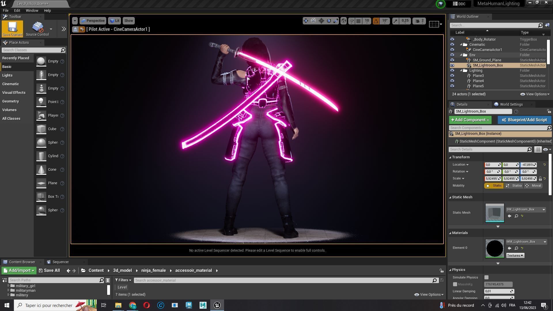 Futuristic Cyberpunk Samurai Low-poly 3D model_30