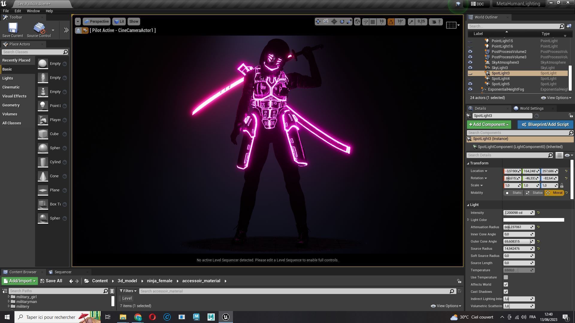 Futuristic Cyberpunk Samurai Low-poly 3D model_28