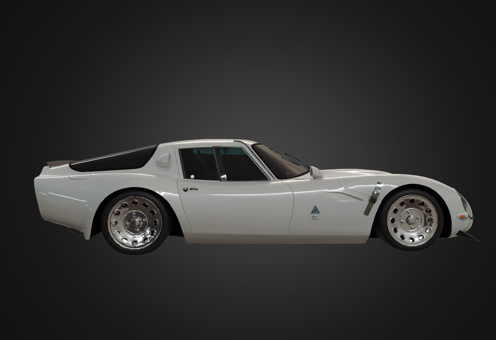  Alfa Romeo Giulia TZ2  1965 Low-poly 3D model_7