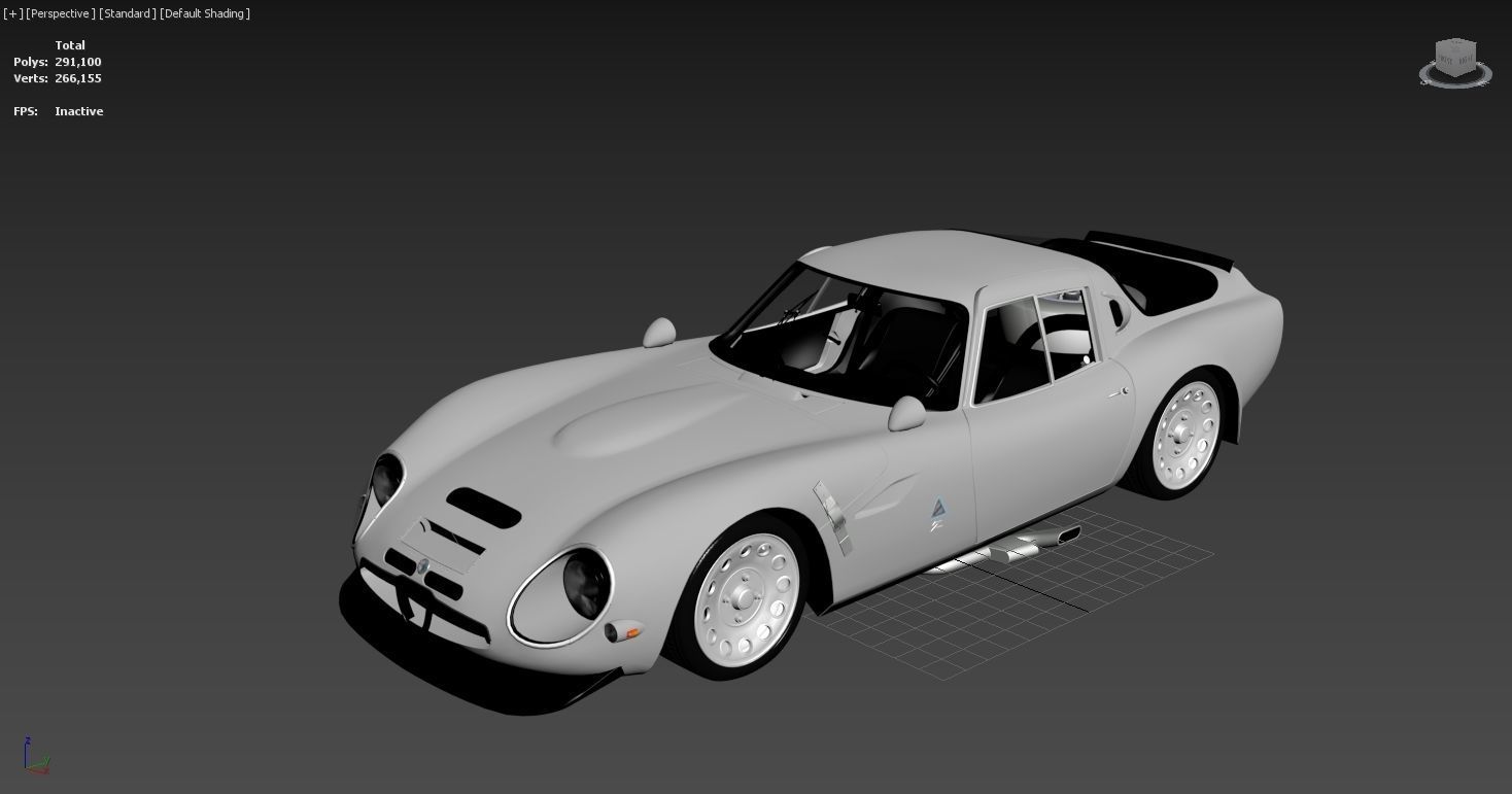  Alfa Romeo Giulia TZ2  1965 Low-poly 3D model_19