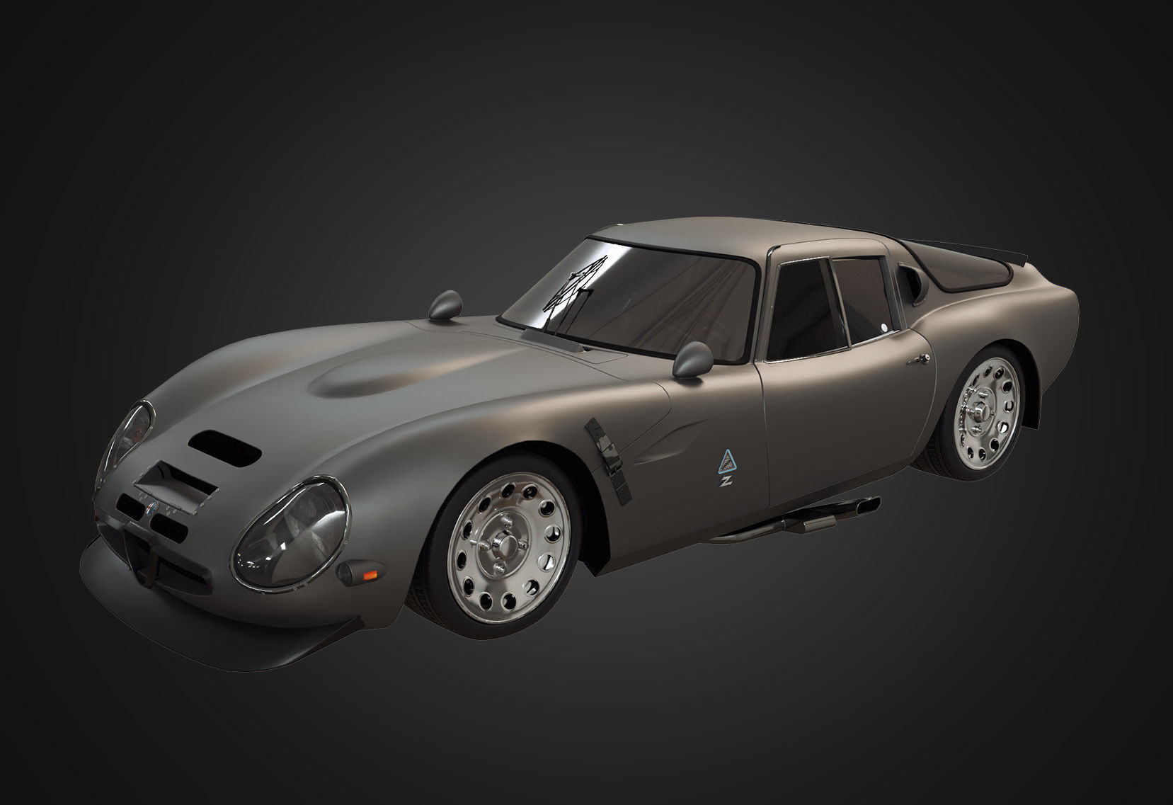  Alfa Romeo Giulia TZ2  1965 Low-poly 3D model_15
