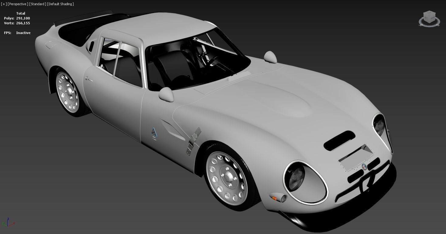 Alfa Romeo Giulia TZ2  1965 Low-poly 3D model_20