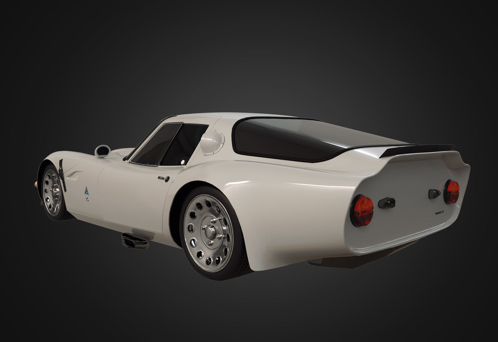  Alfa Romeo Giulia TZ2  1965 Low-poly 3D model_14