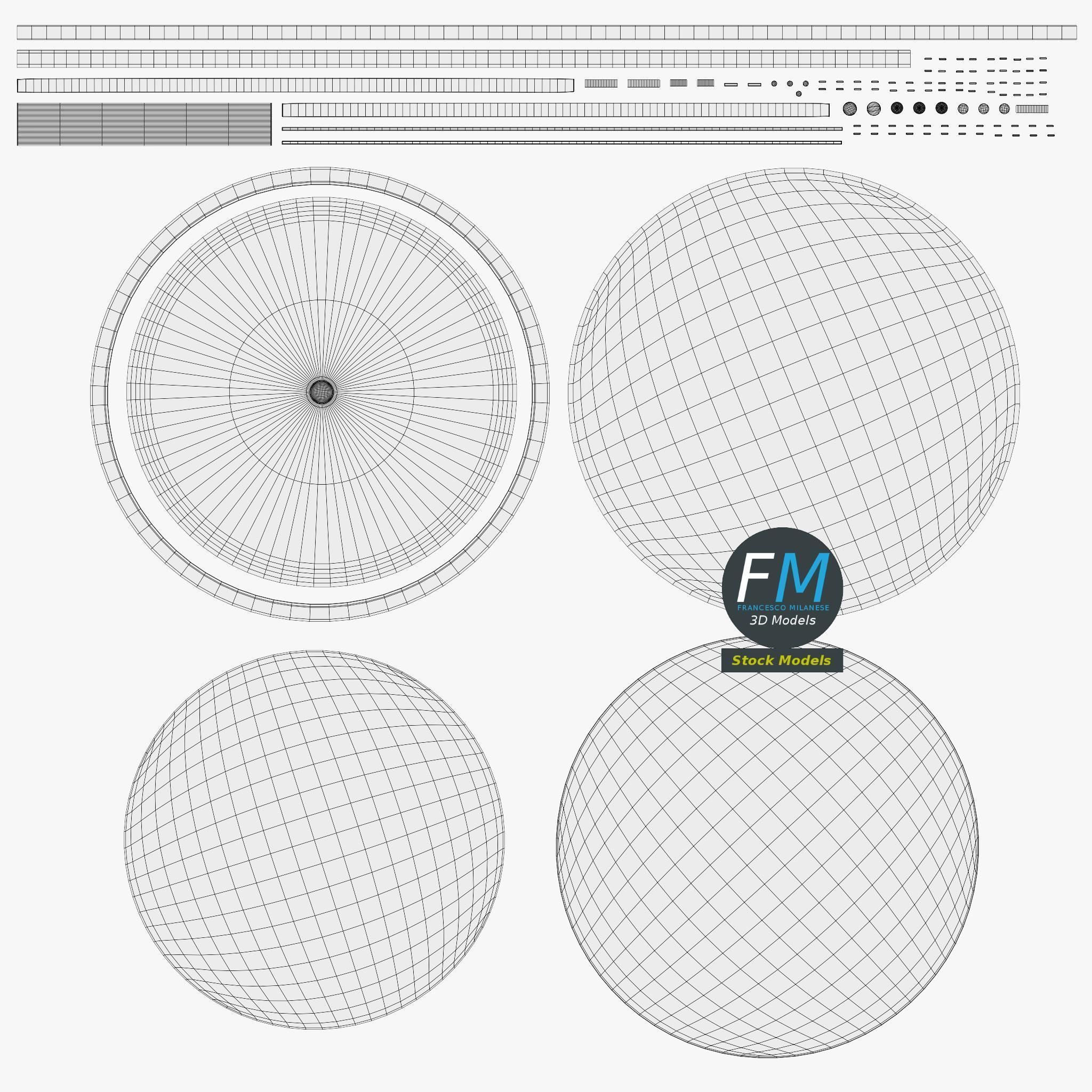 Makeup mirror 3D model_11