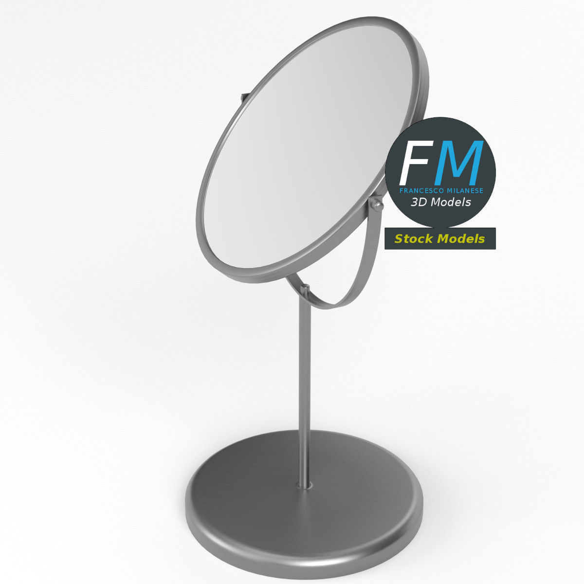 Makeup mirror 3D model_2