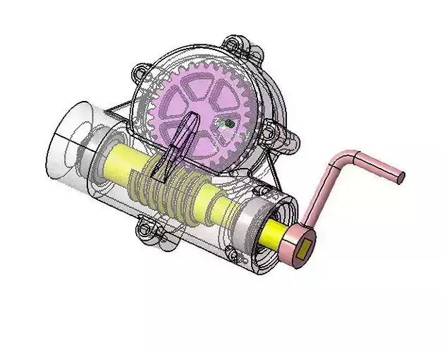 WORM AND GEAR 3D print model