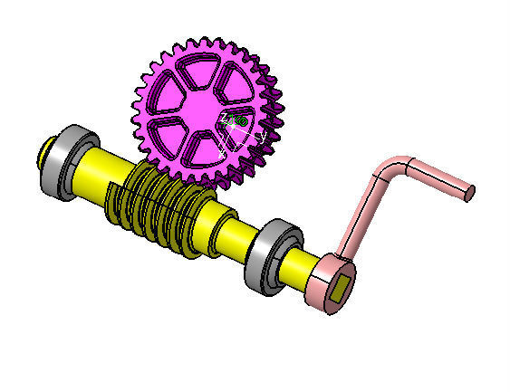 WORM AND GEAR 3D model 3D printable | CGTrader