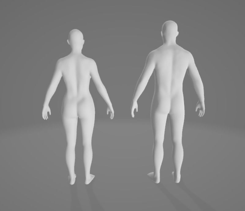 Male And Female Character 3D model_1