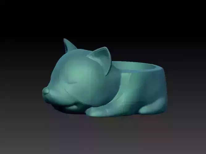 Dog pot ready to 3d print