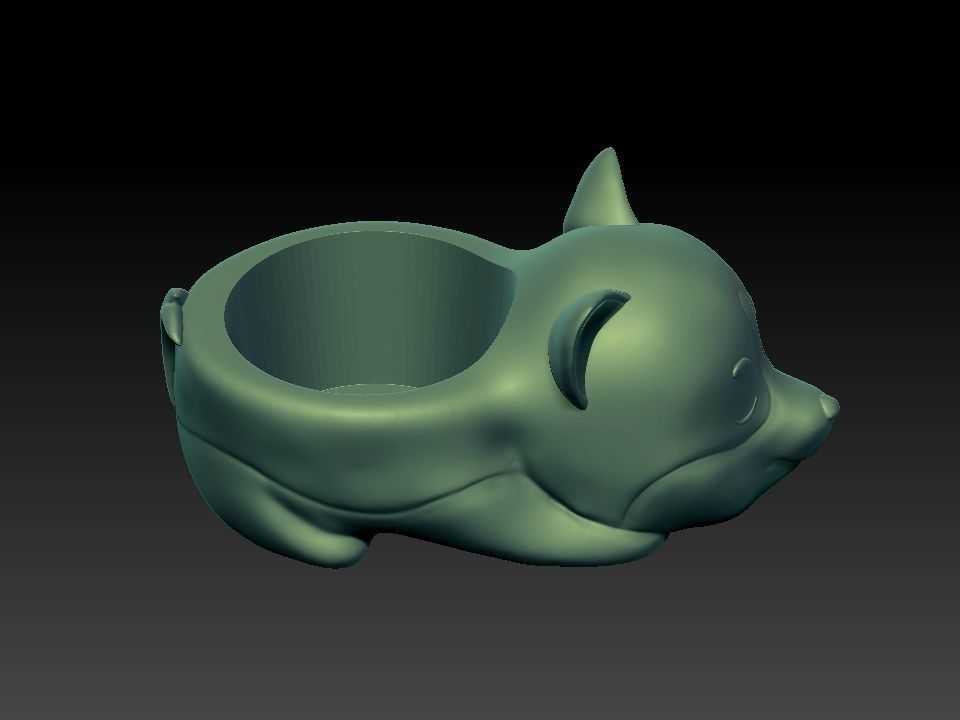 pet pot for 3d print 3D model_3