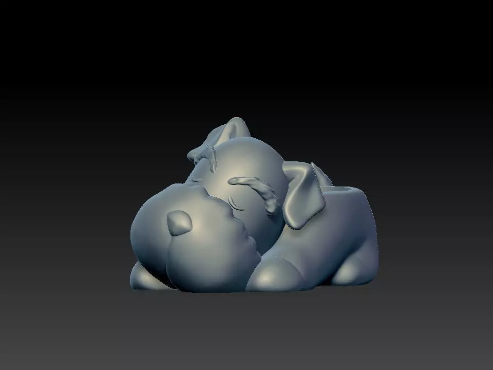 cute dog holder for 3d print 3D model_0