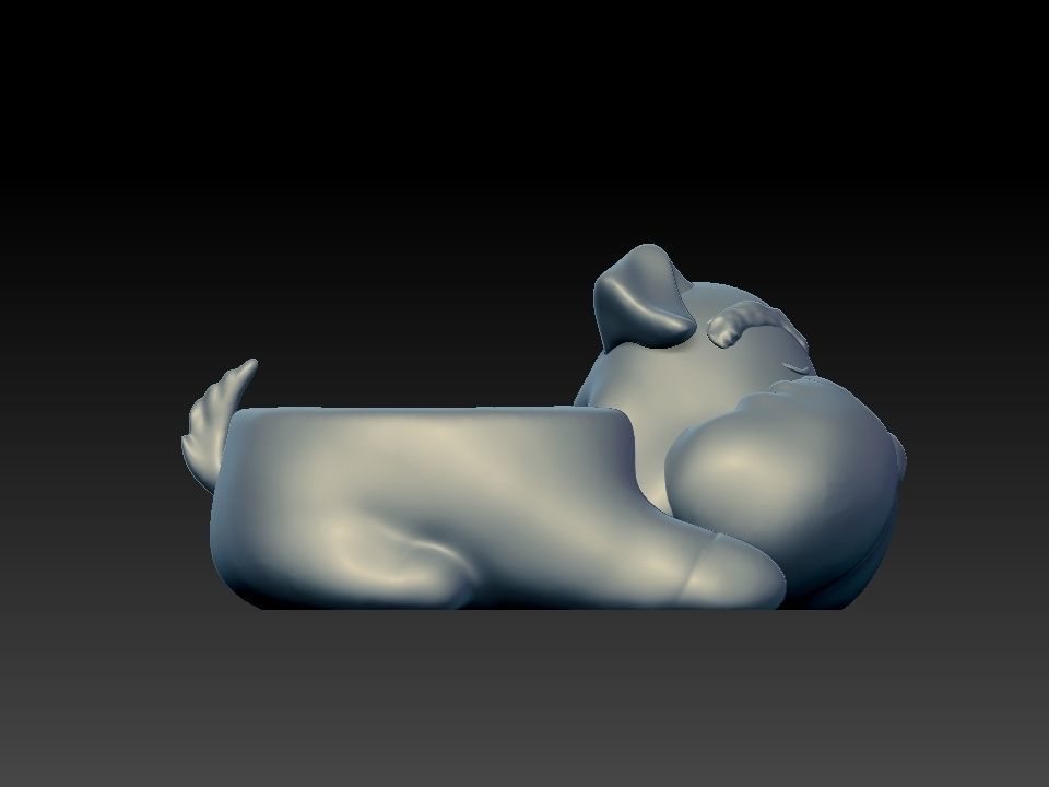 cute dog holder for 3d print 3D model_4