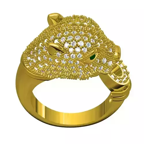 Panther Head Hip Hop Ring