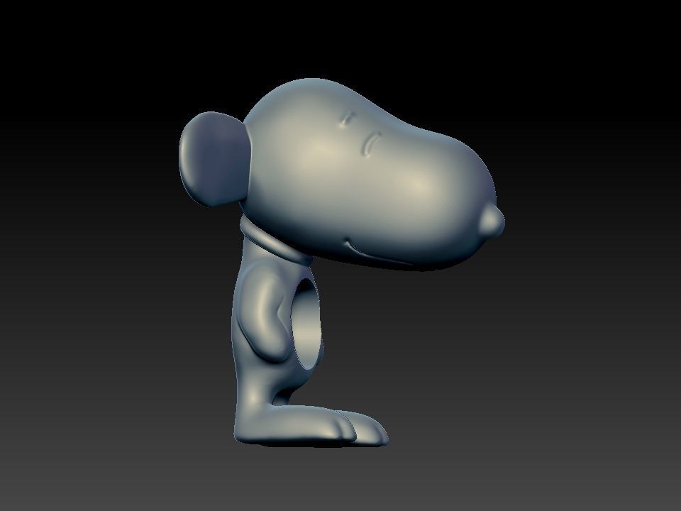 Snoopy bringe pot for 3d print 3D model_2