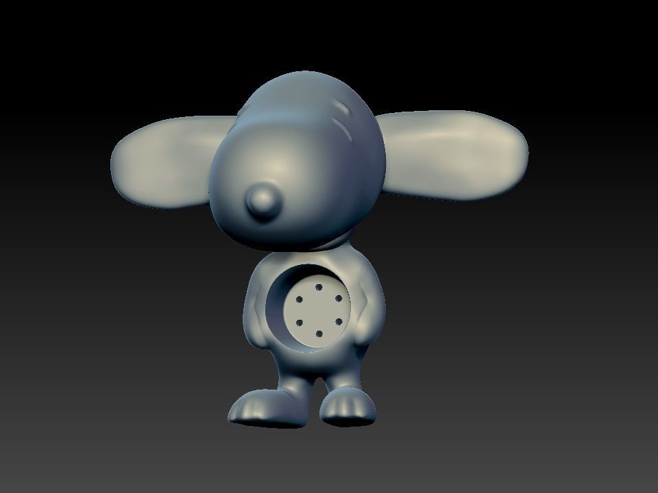 Snoopy bringe pot for 3d print 3D model_1